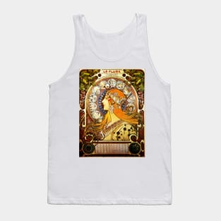 La Plume Zodiac Calendar Alphonse Mucha Art Nouveau Vintage Tank Top